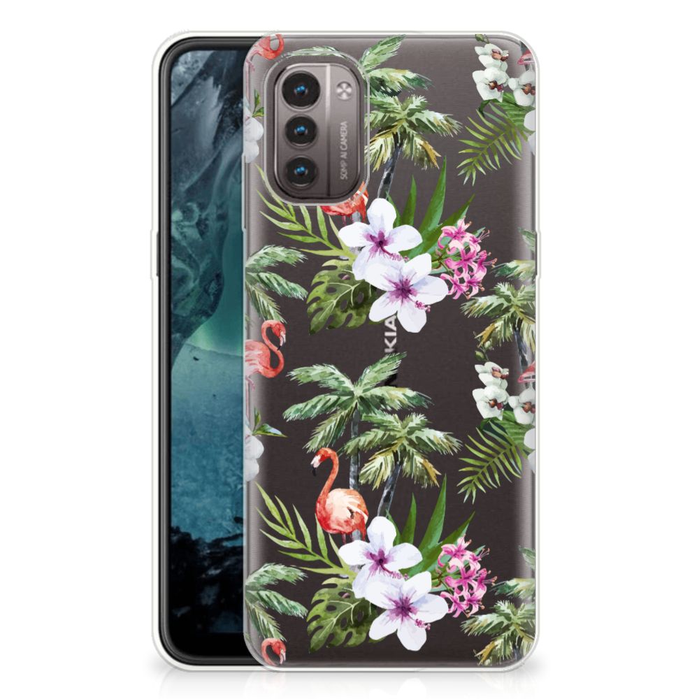 Nokia G21 | G11 TPU Hoesje Flamingo Palms B2C Telecom