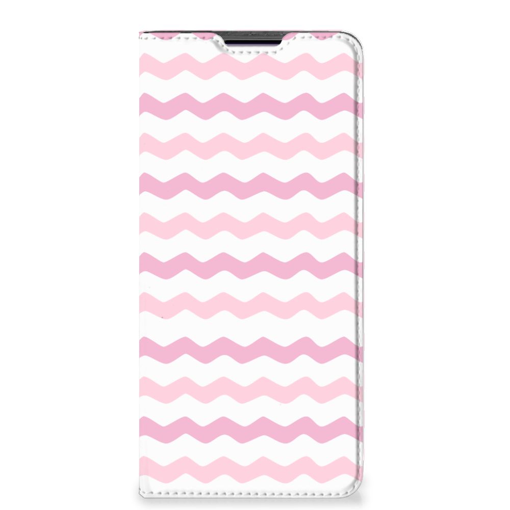Motorola Edge 30 Pro Hoesje met Magneet Waves Roze - B2C Telecom