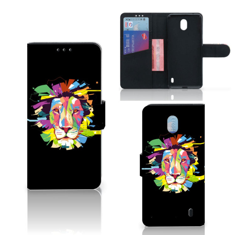 Nokia 1 Plus Leuk Hoesje Lion Color