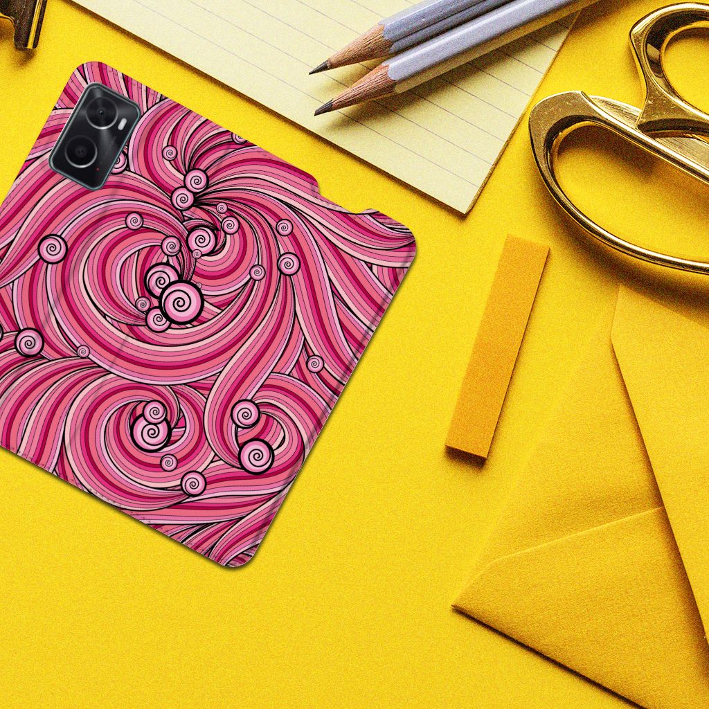 OPPO A96 | A76 Bookcase Swirl Pink - B2C Telecom