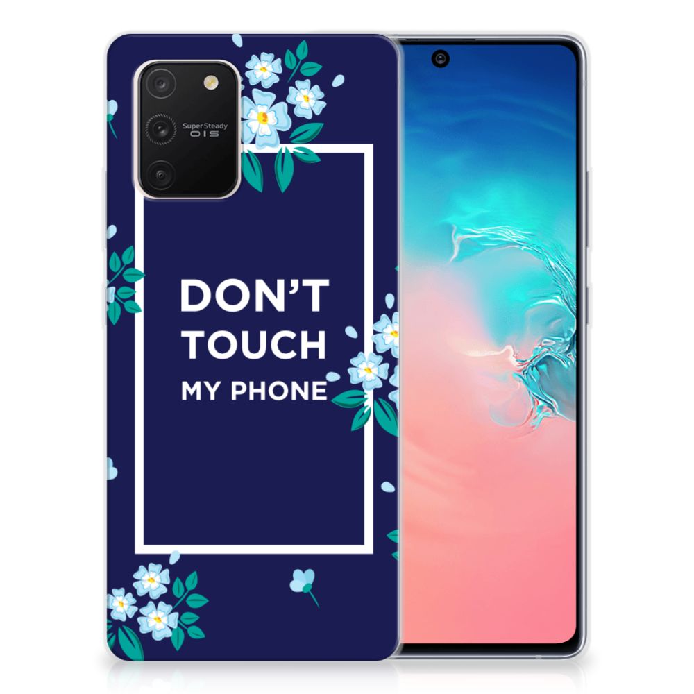 Samsung Galaxy S10 Lite Silicone-hoesje Flowers Blue DTMP B2C Telecom