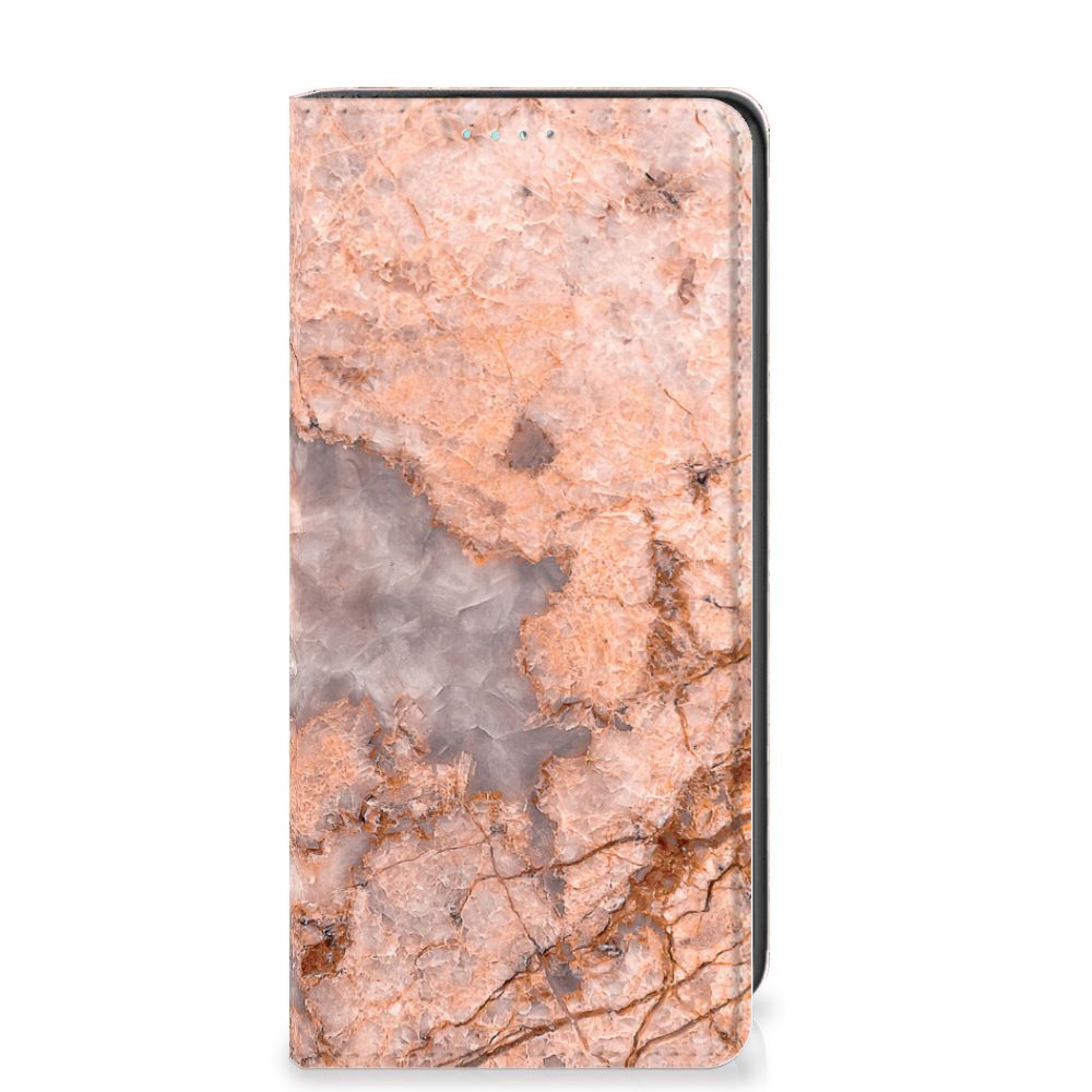 Samsung Galaxy A41 Standcase Marmer Oranje - B2C Telecom