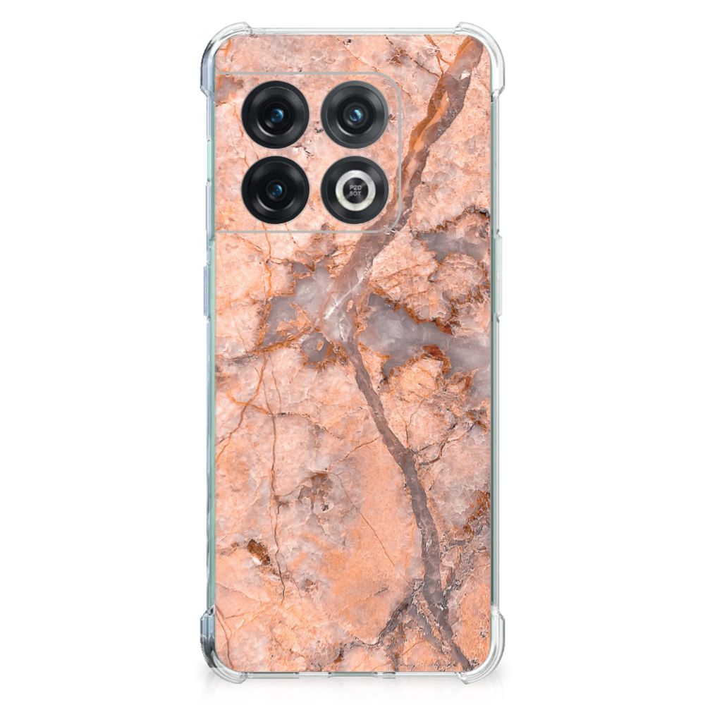 OnePlus 10 Pro Anti-Shock Hoesje Marmer Oranje B2C Telecom