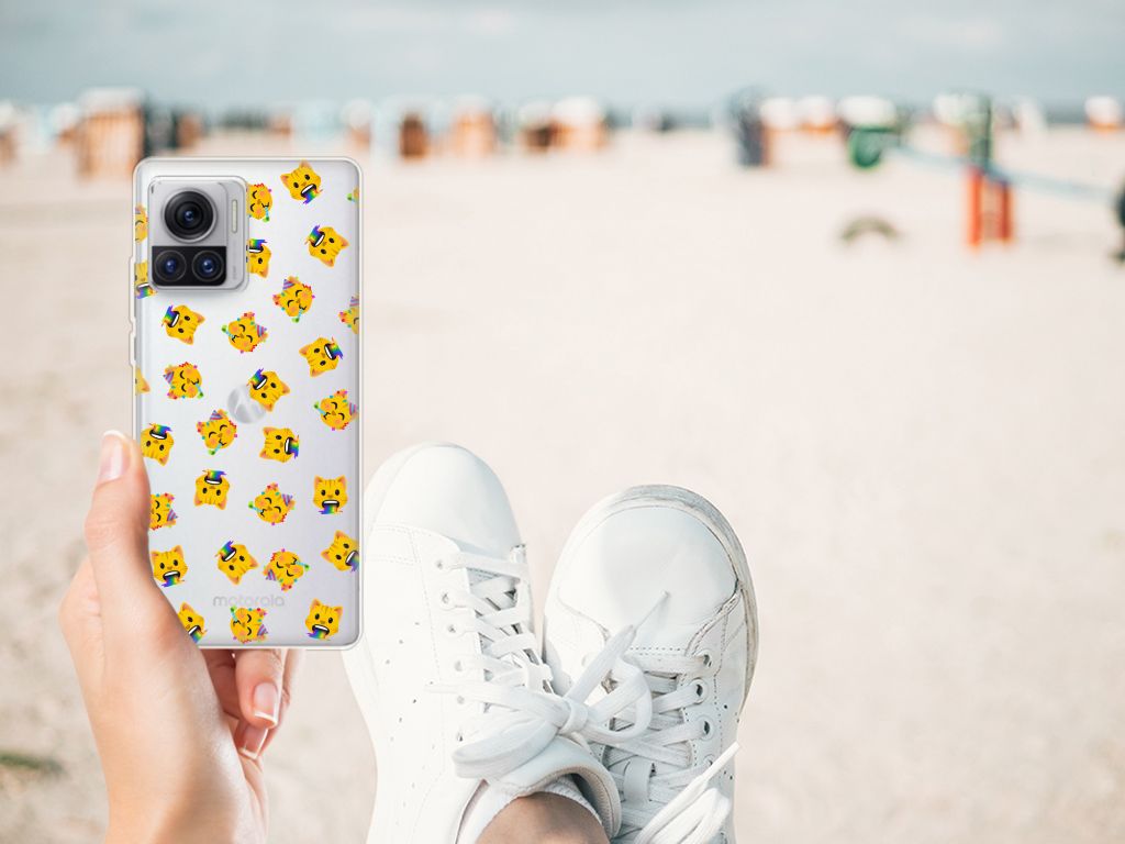 TPU bumper voor Motorola Moto X30 Pro Katten Emojis B2C Telecom