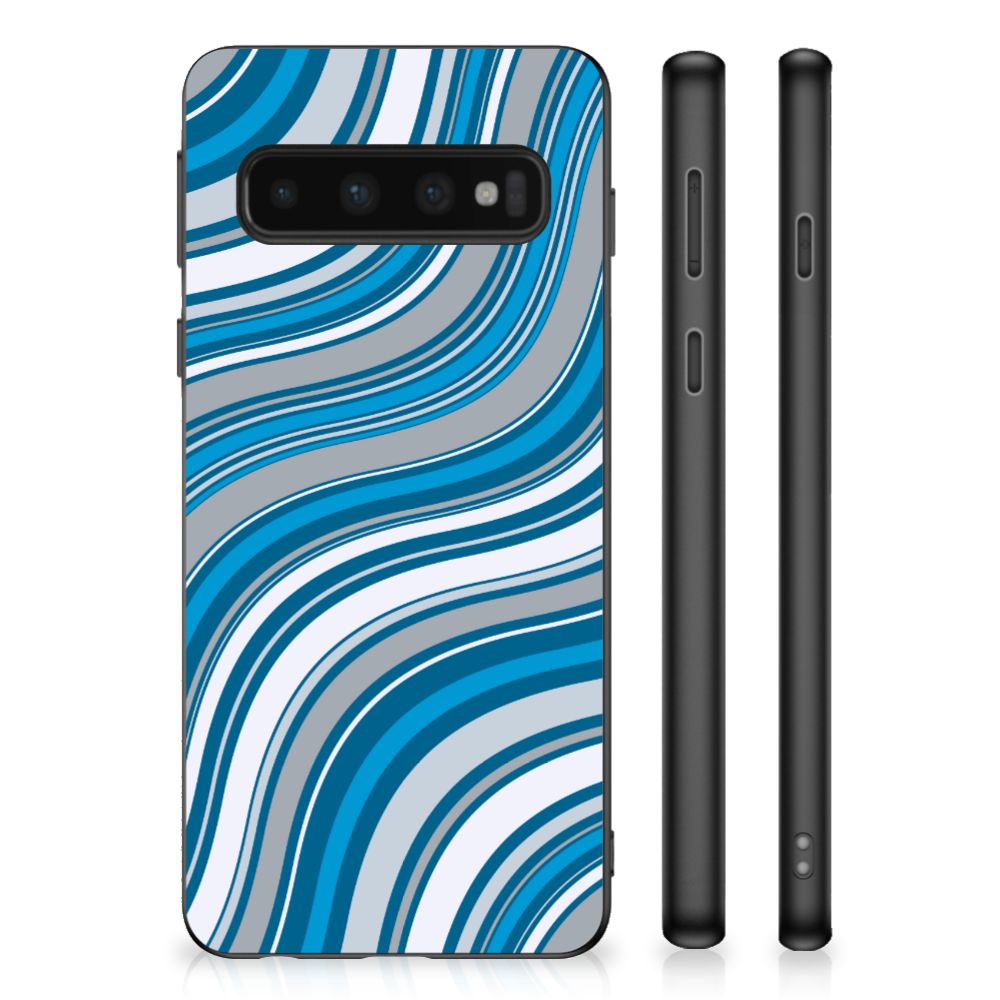 Samsung Galaxy S10 Bumper Case Waves Blue