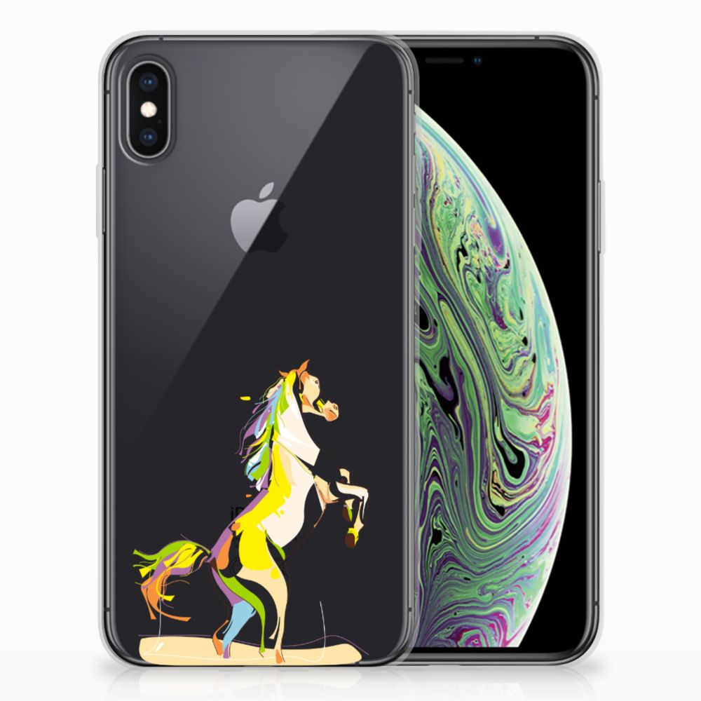 Apple iPhone Xs Max Telefoonhoesje met Naam Horse Color