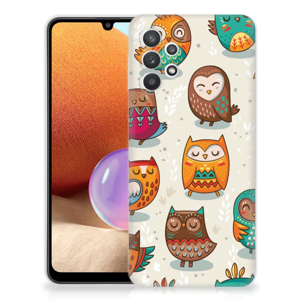 Samsung Galaxy A32 4G | A32 5G Enterprise Editie TPU Hoesje Vrolijke Uilen B2C Telecom