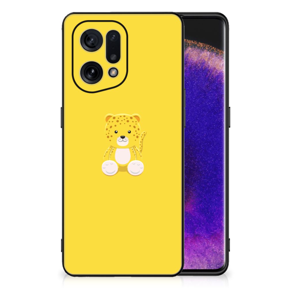 OPPO Find X5 Hoesje Baby Leopard