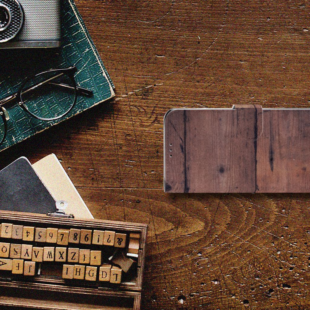 Motorola Moto G7 Power Book Style Case Old Wood