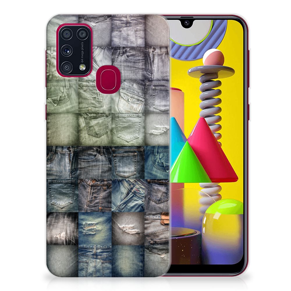 Silicone Back Cover Samsung Galaxy M31 Spijkerbroeken B2C Telecom
