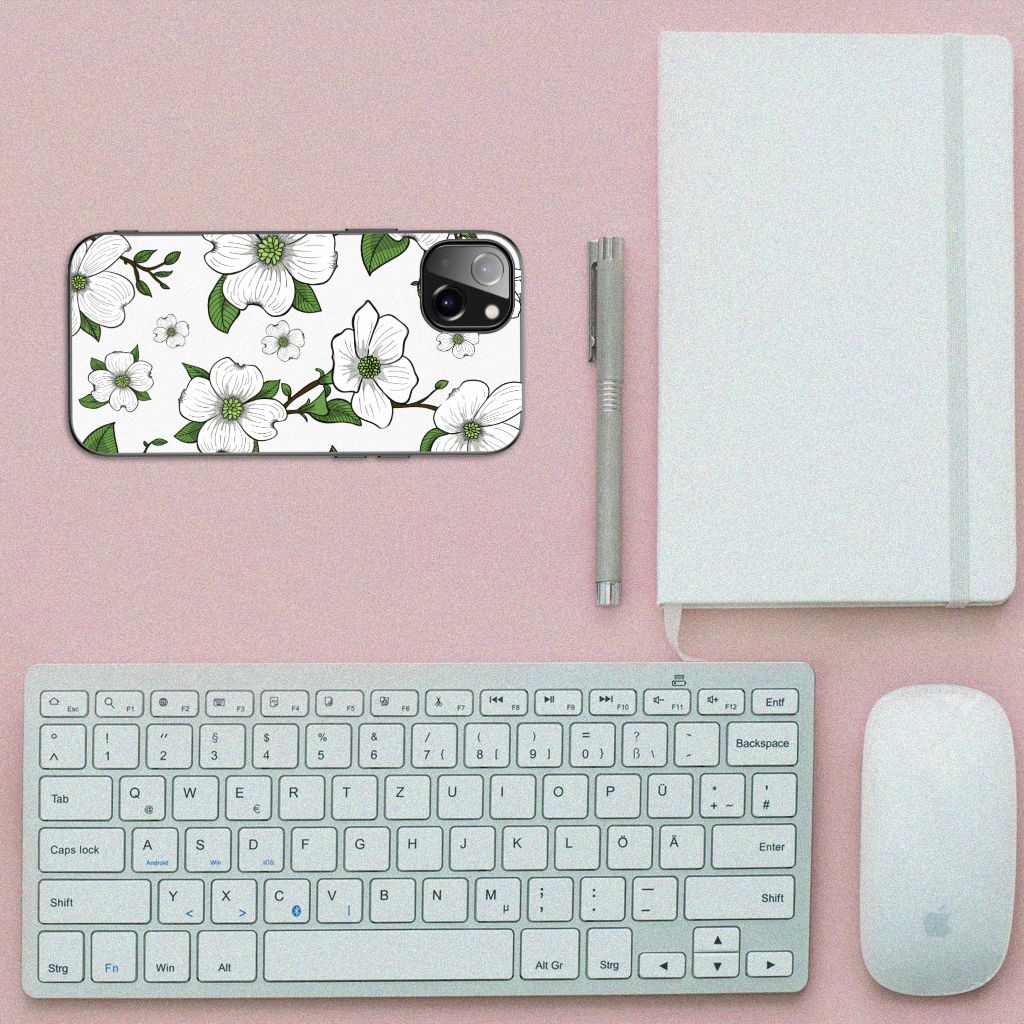 iPhone 14 Plus Bloemen Hoesje Dogwood Flowers B2C Telecom