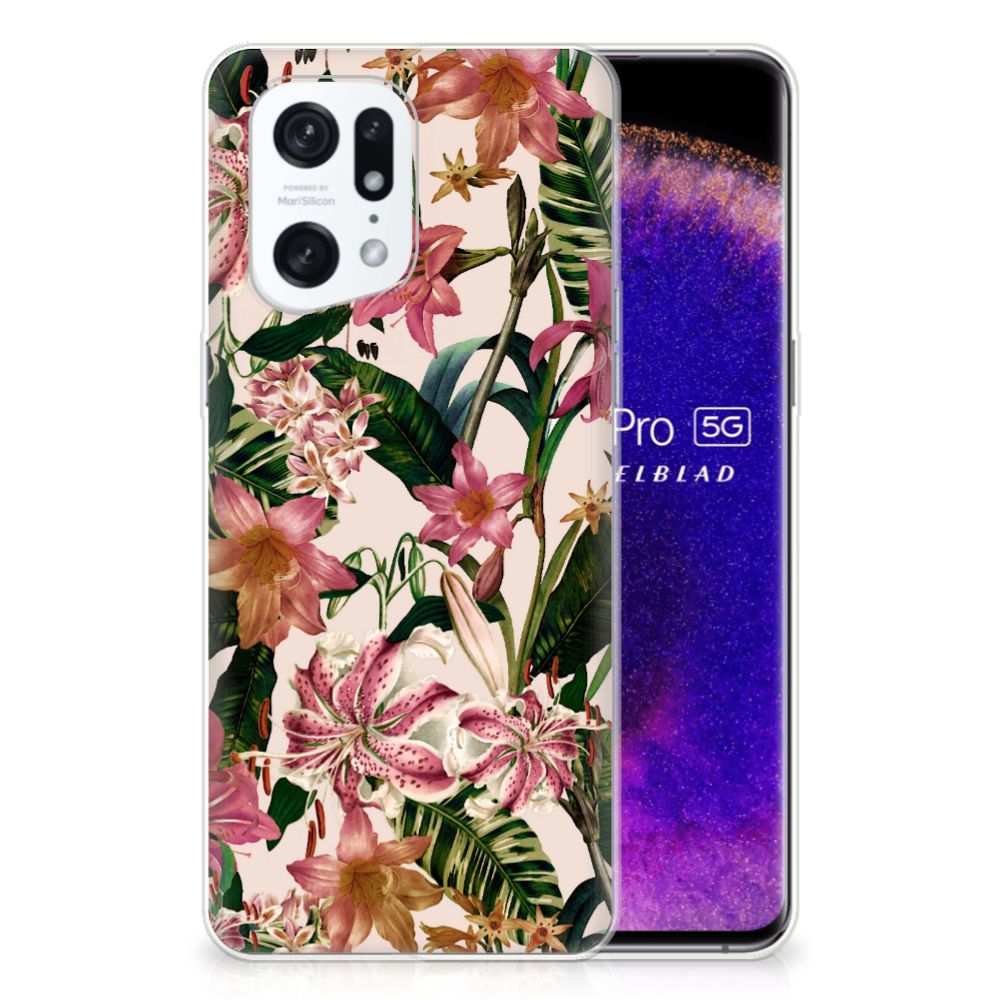 OPPO Find X5 Pro TPU Case Flowers