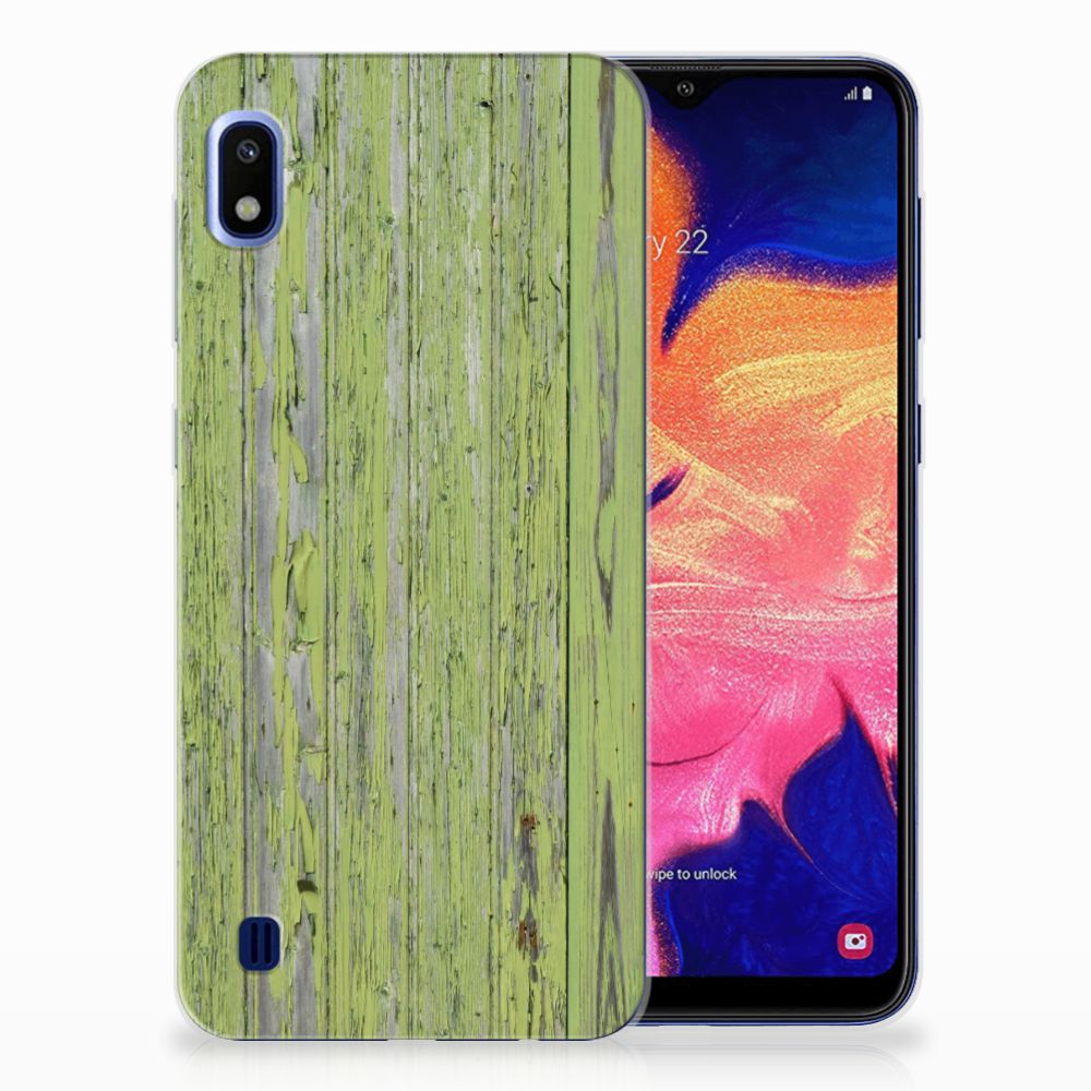 Samsung Galaxy A10 Bumper Hoesje Green Wood