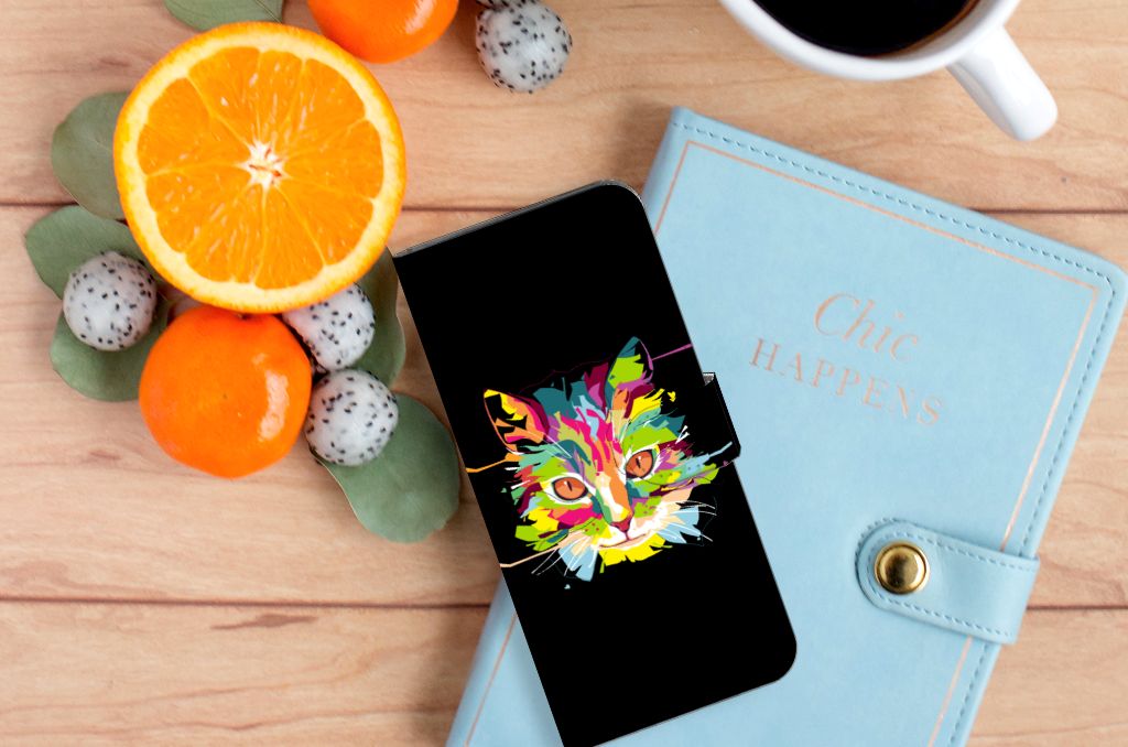 Motorola Edge 20 Lite Leuk Hoesje Cat Color