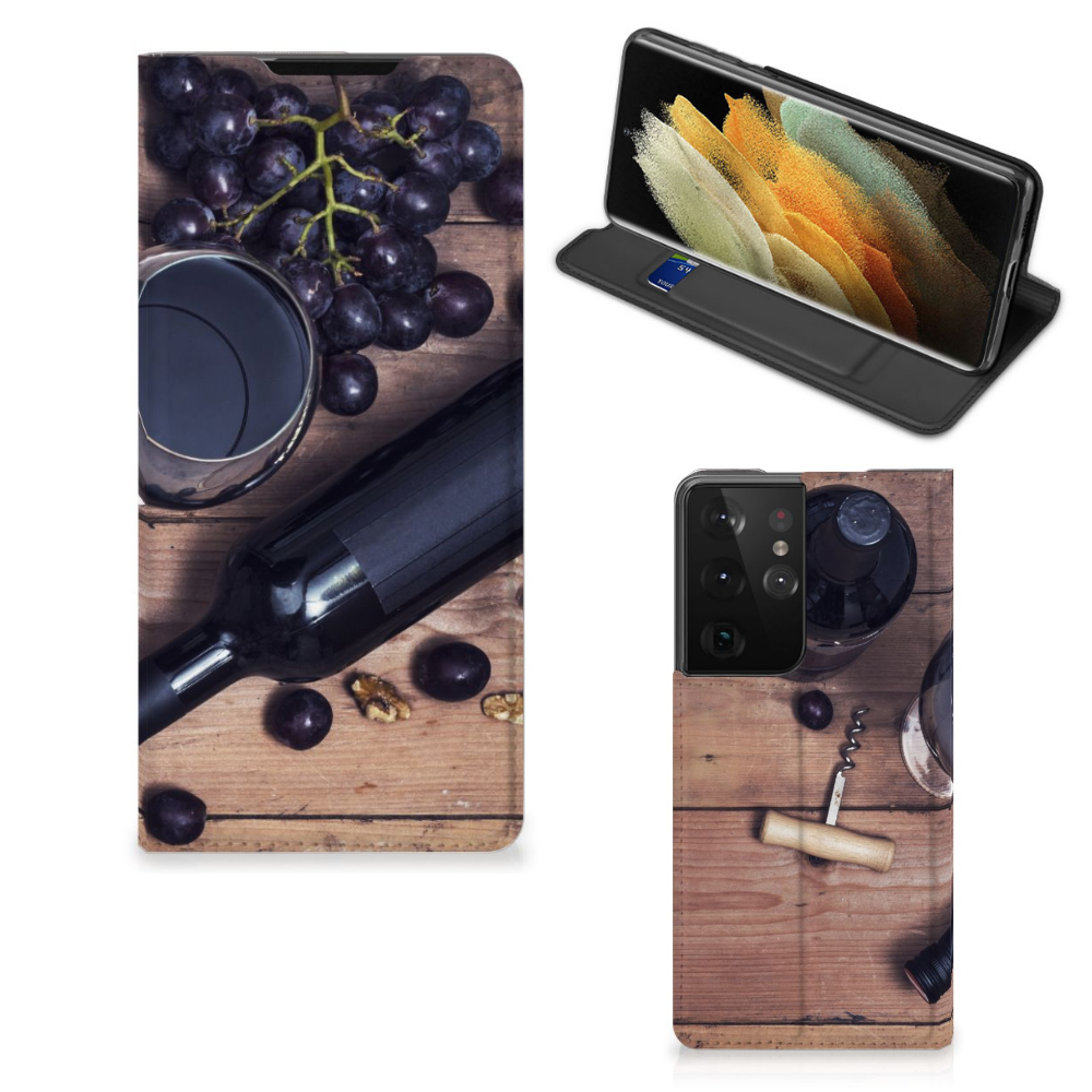 Samsung Galaxy S21 Ultra Flip Style Cover Wijn - B2C Telecom