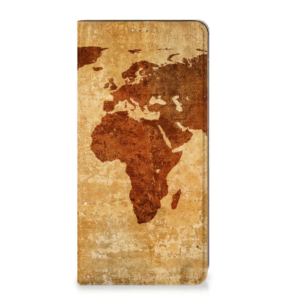 OPPO A17 Book Cover Wereldkaart - B2C Telecom