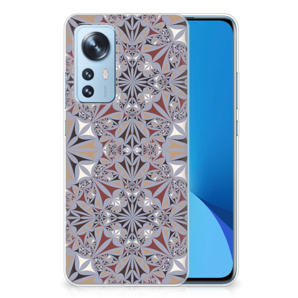 Xiaomi 12 | 12X TPU Siliconen Hoesje Flower Tiles B2C Telecom