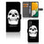 Telefoonhoesje met Naam Samsung Galaxy A14 4G Skull Eyes met zwarte schedel en ruimte voor pasjes.
