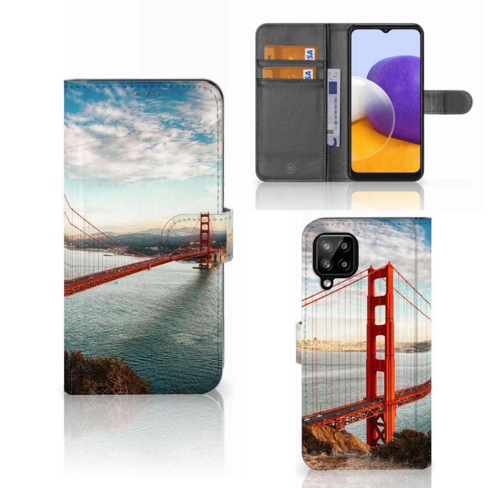 Samsung Galaxy A22 4G | M22 Flip Cover Golden Gate Bridge