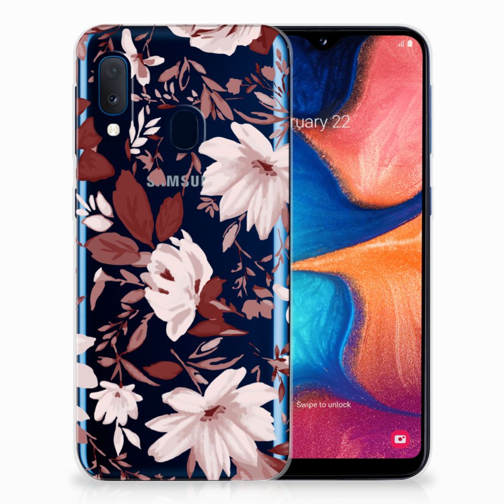 Hoesje maken Samsung Galaxy A20e Watercolor Flowers