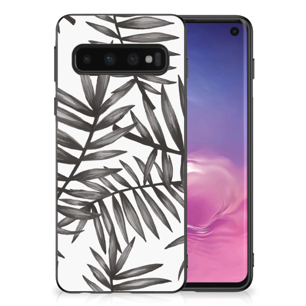 Samsung Galaxy S10 Skin Case Leaves Grey B2C Telecom