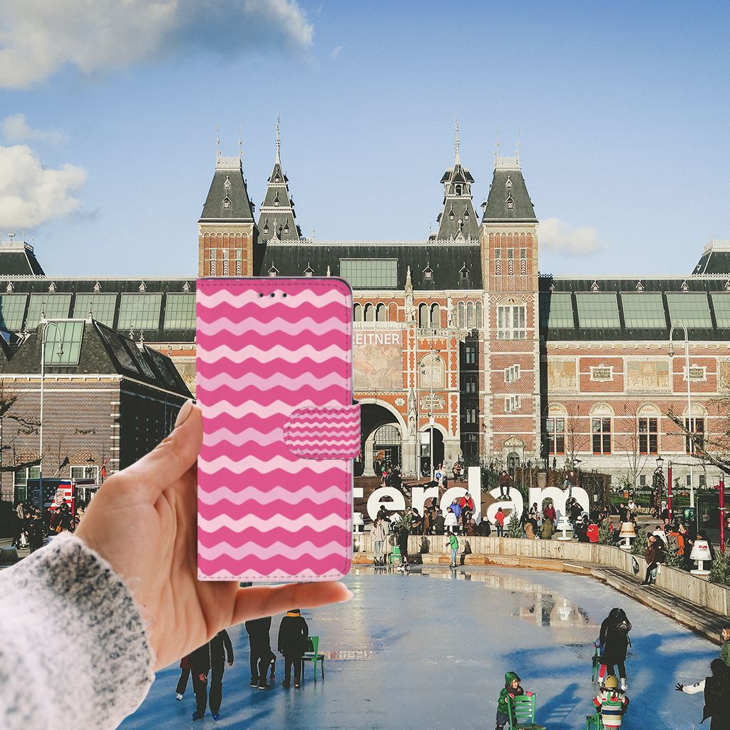 Huawei P10 Lite Telefoon Hoesje Waves Pink