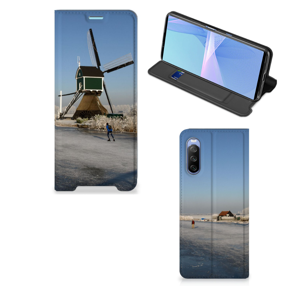 Sony Xperia 10 III Book Cover Schaatsers - B2C Telecom