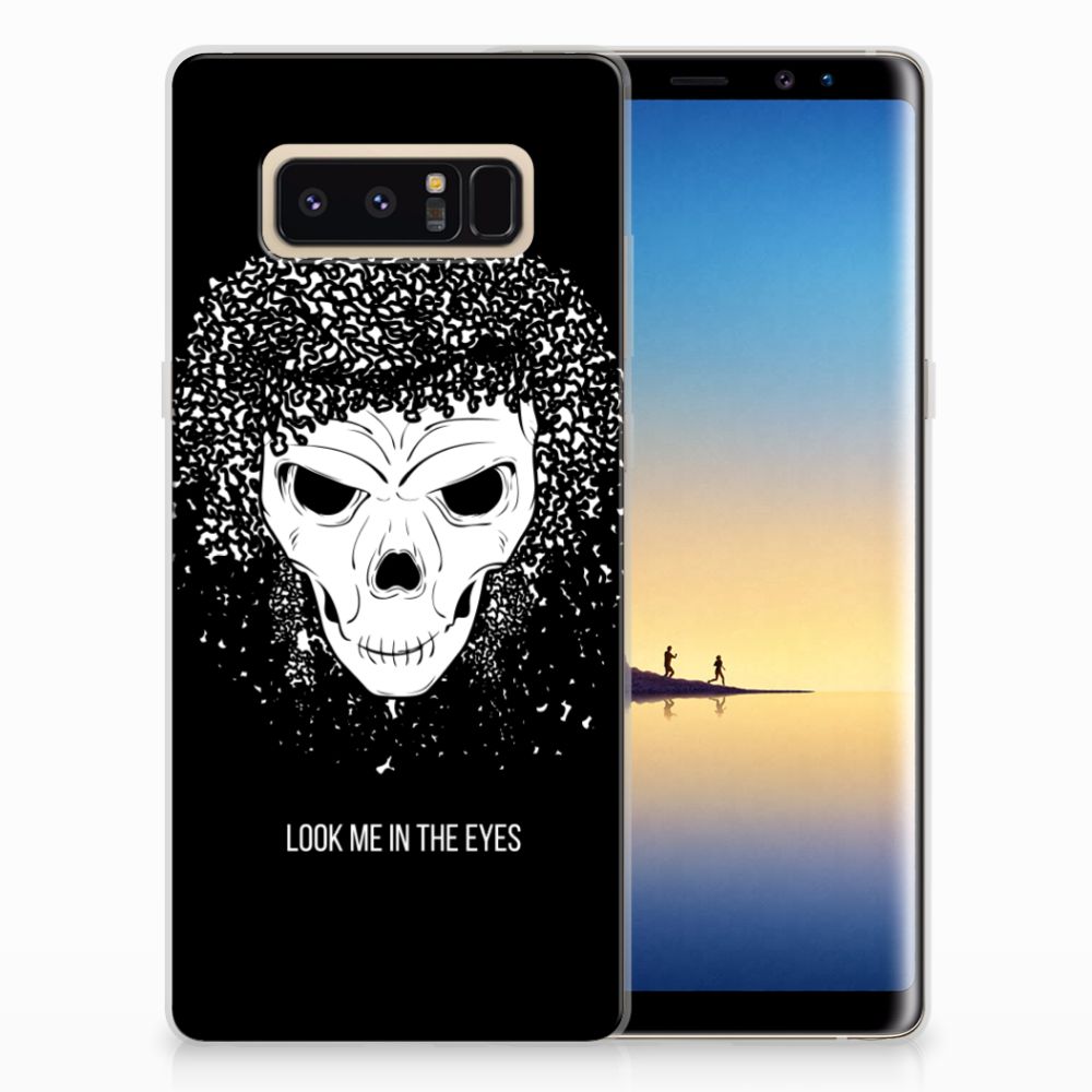 Silicone Back Case Samsung Galaxy Note 8 Skull Hair