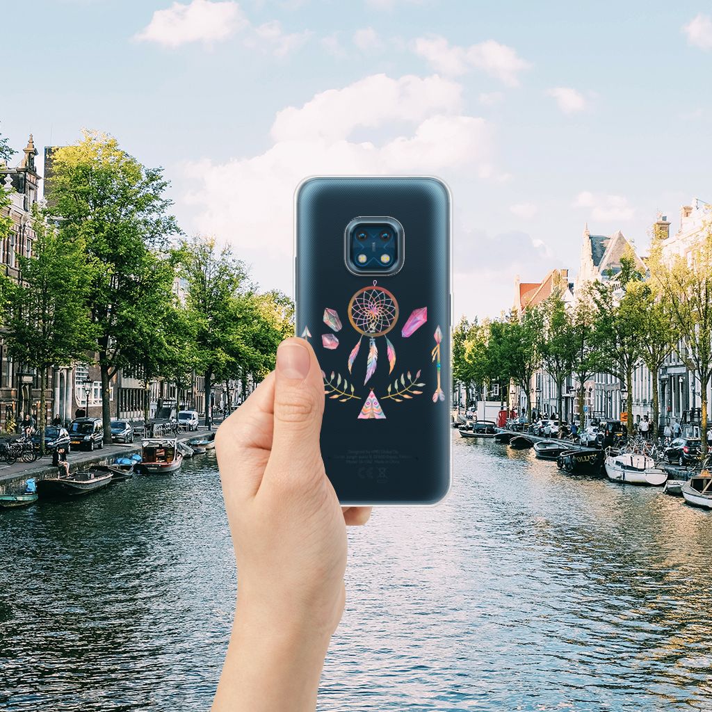 Nokia XR20 Telefoonhoesje met Naam Boho Dreamcatcher B2C Telecom