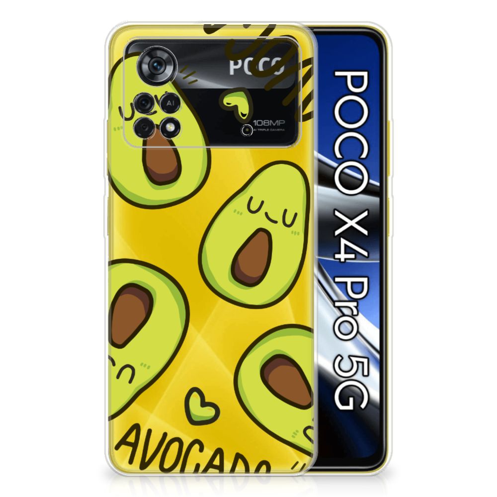 Xiaomi Poco X4 Pro 5G Telefoonhoesje met Naam Avocado Singing B2C Telecom