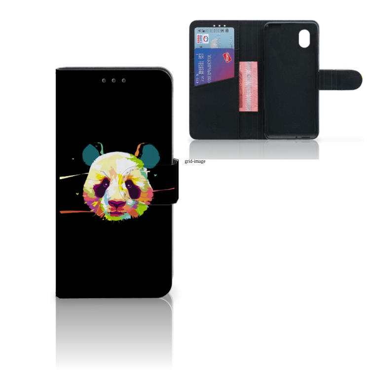 Panda Color Hoesje Alcatel 1B (2020) Met Pasjes Slot Voor Veilige Bescherming | Book Case