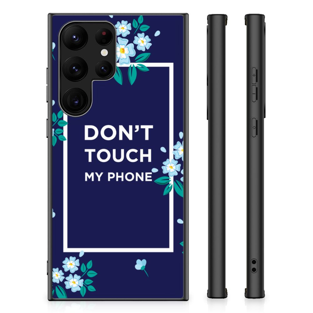 Samsung Galaxy S23 Ultra Telefoon Hoesje Flowers Blue DTMP B2C Telecom