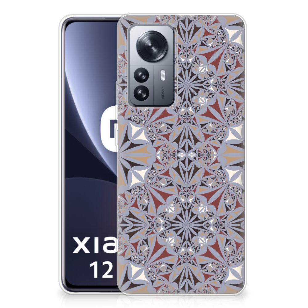 Xiaomi 12 Pro TPU Siliconen Hoesje Flower Tiles B2C Telecom