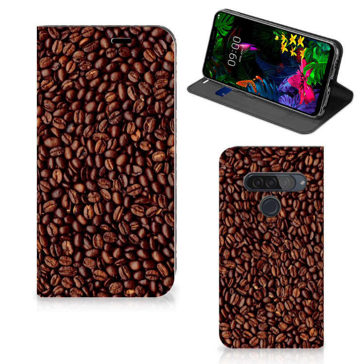 LG G8s Thinq Flip Style Cover Koffiebonen
