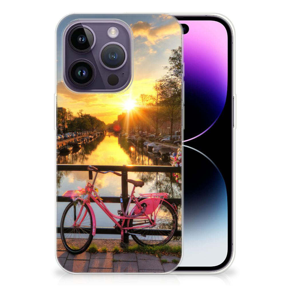 Apple iPhone 14 Pro Siliconen Back Cover Amsterdamse Grachten B2C Telecom