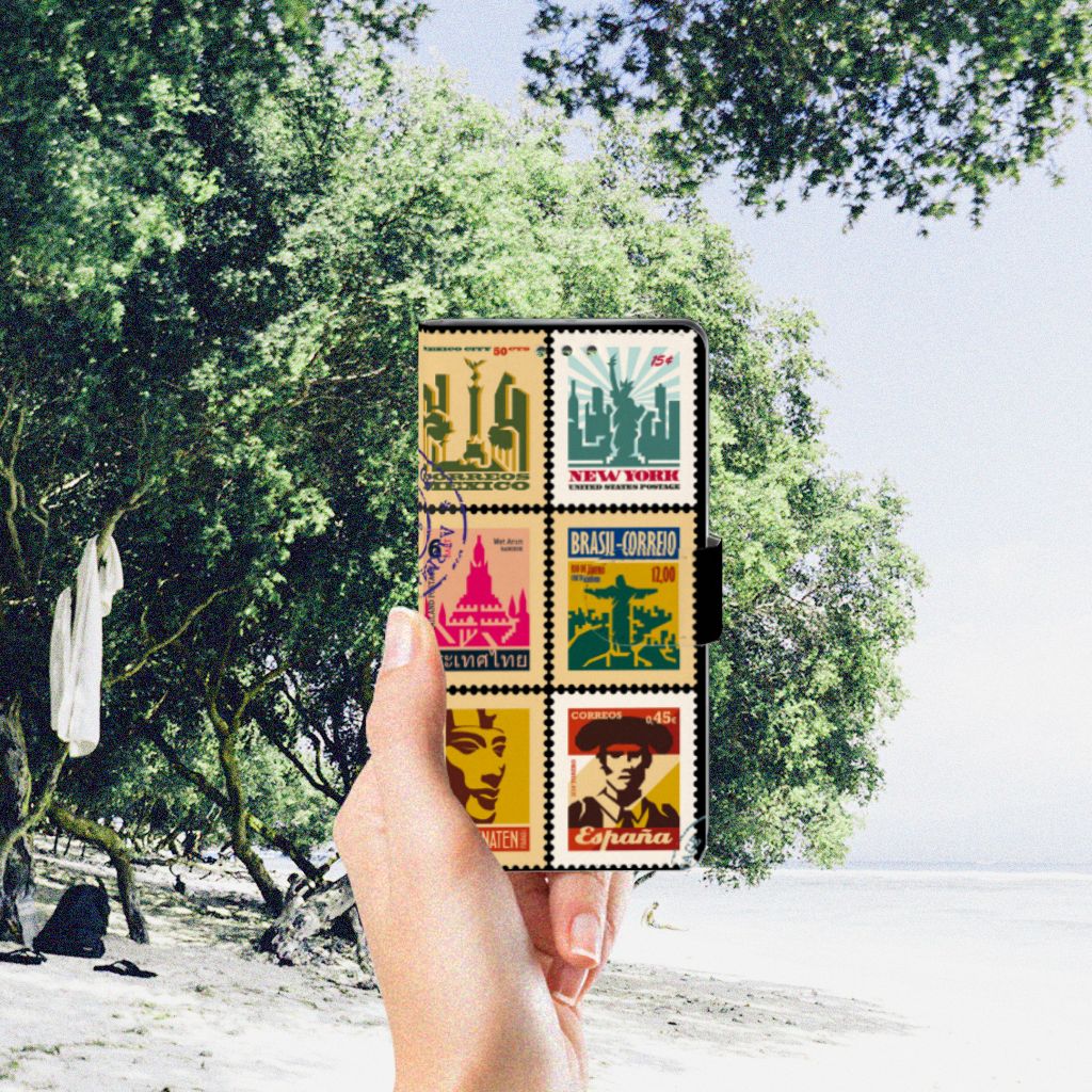 Sony Xperia XZ1 Flip Cover Postzegels