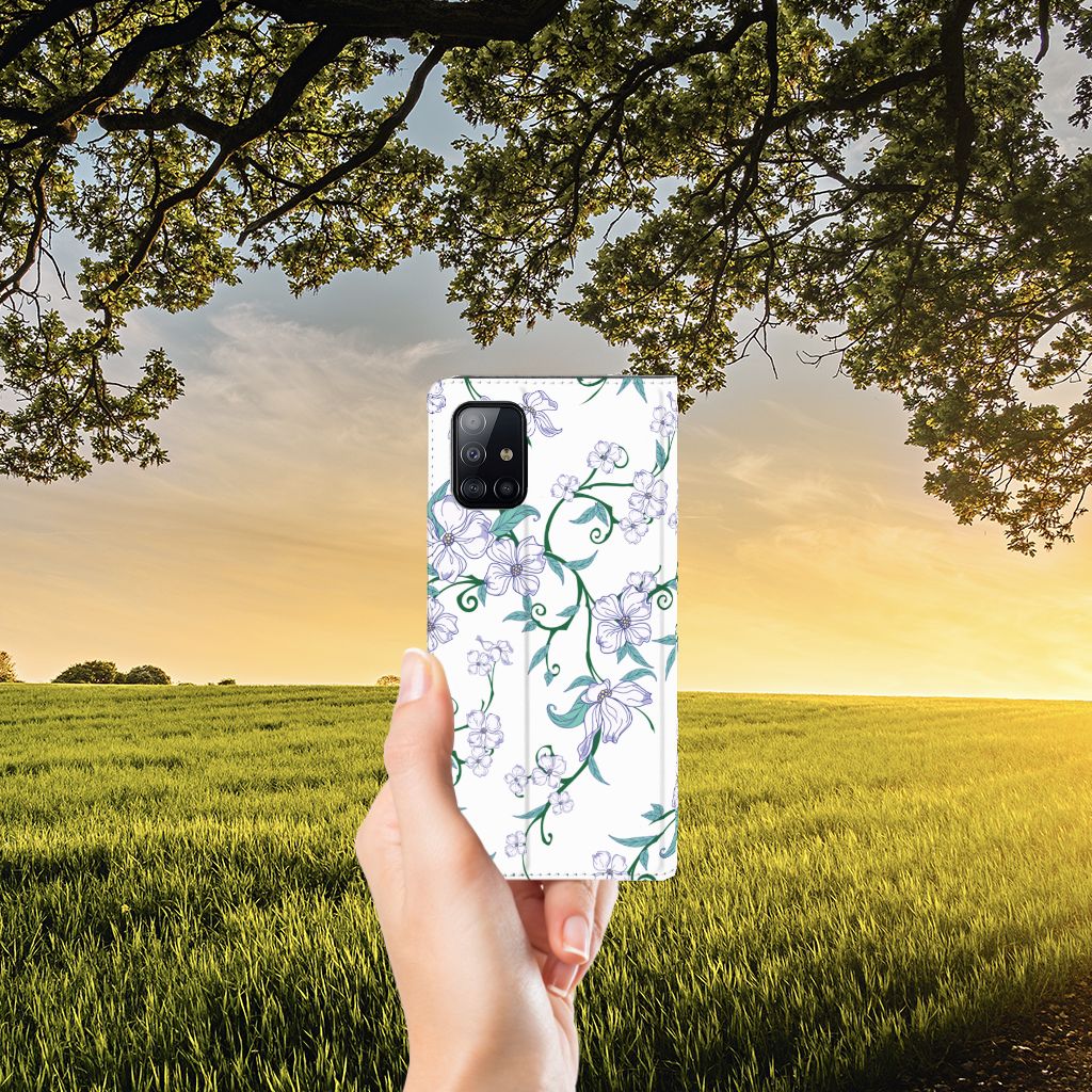 Samsung Galaxy A71 Uniek Smart Cover Blossom White - B2C Telecom