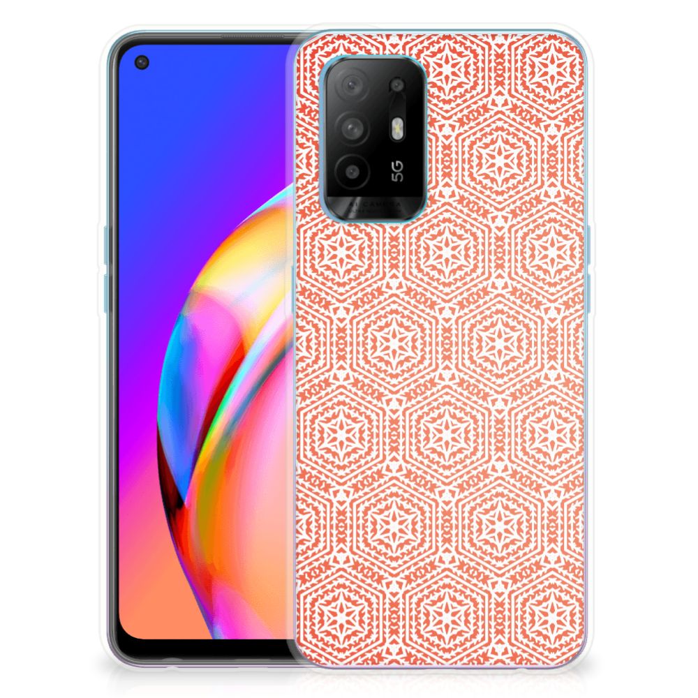 OPPO A94 5G | Reno5 Z TPU bumper Pattern Orange B2C Telecom