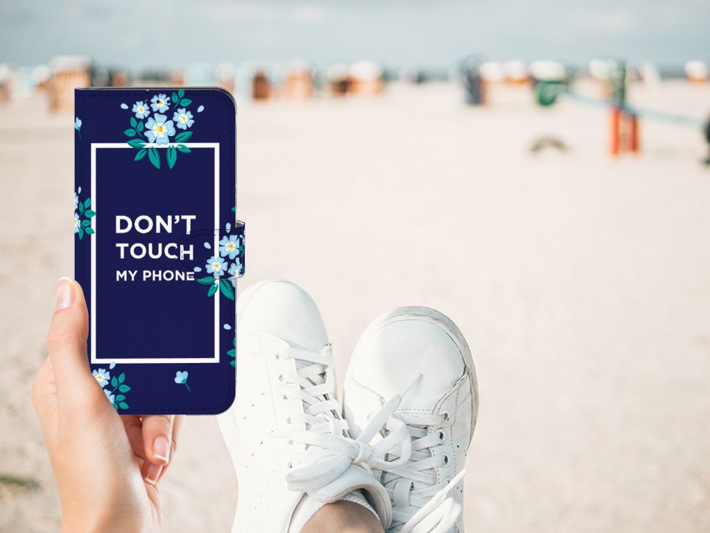 Xiaomi Poco X4 Pro 5G Portemonnee Hoesje Flowers Blue DTMP