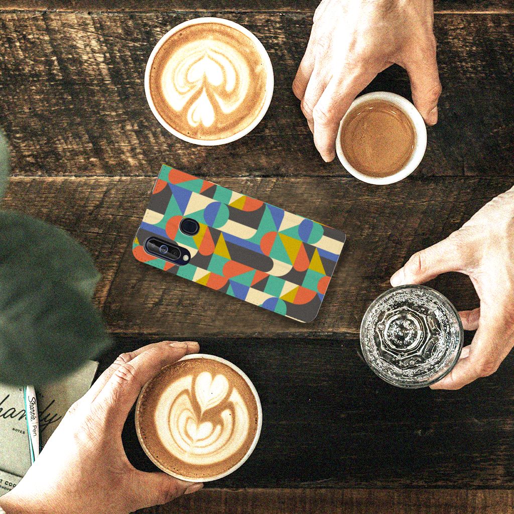 Samsung Galaxy A60 Hoesje met Magneet Funky Retro