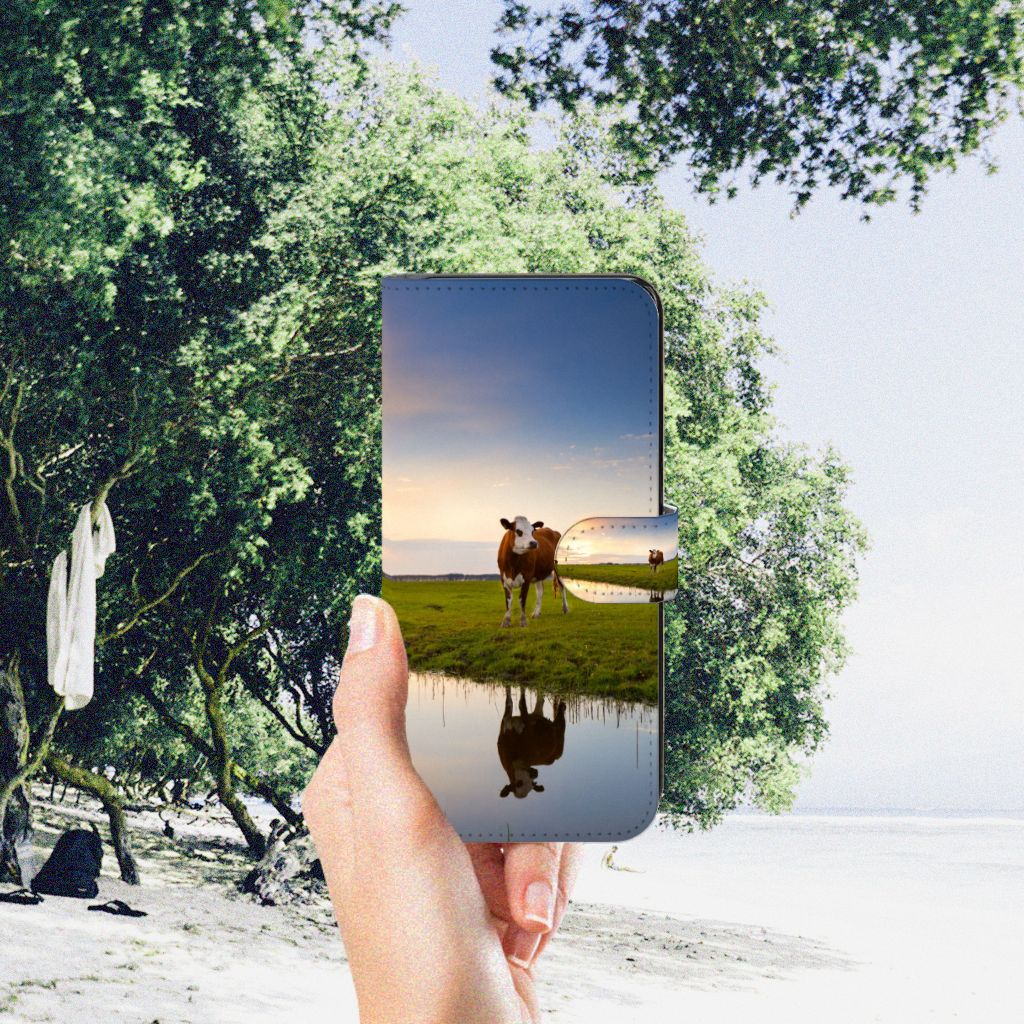 Samsung Galaxy A34 Telefoonhoesje met Pasjes Koe