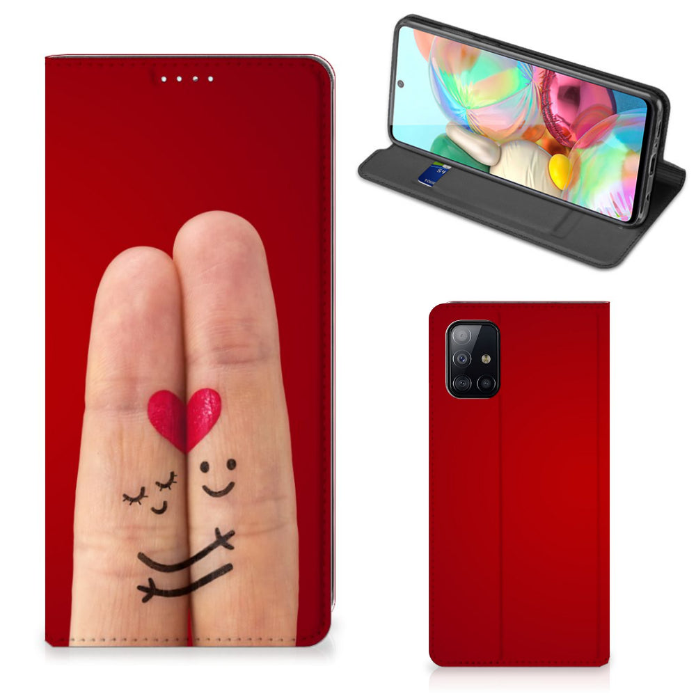 Samsung Galaxy A71 Hippe Standcase Liefde - Origineel Romantisch Cadeau