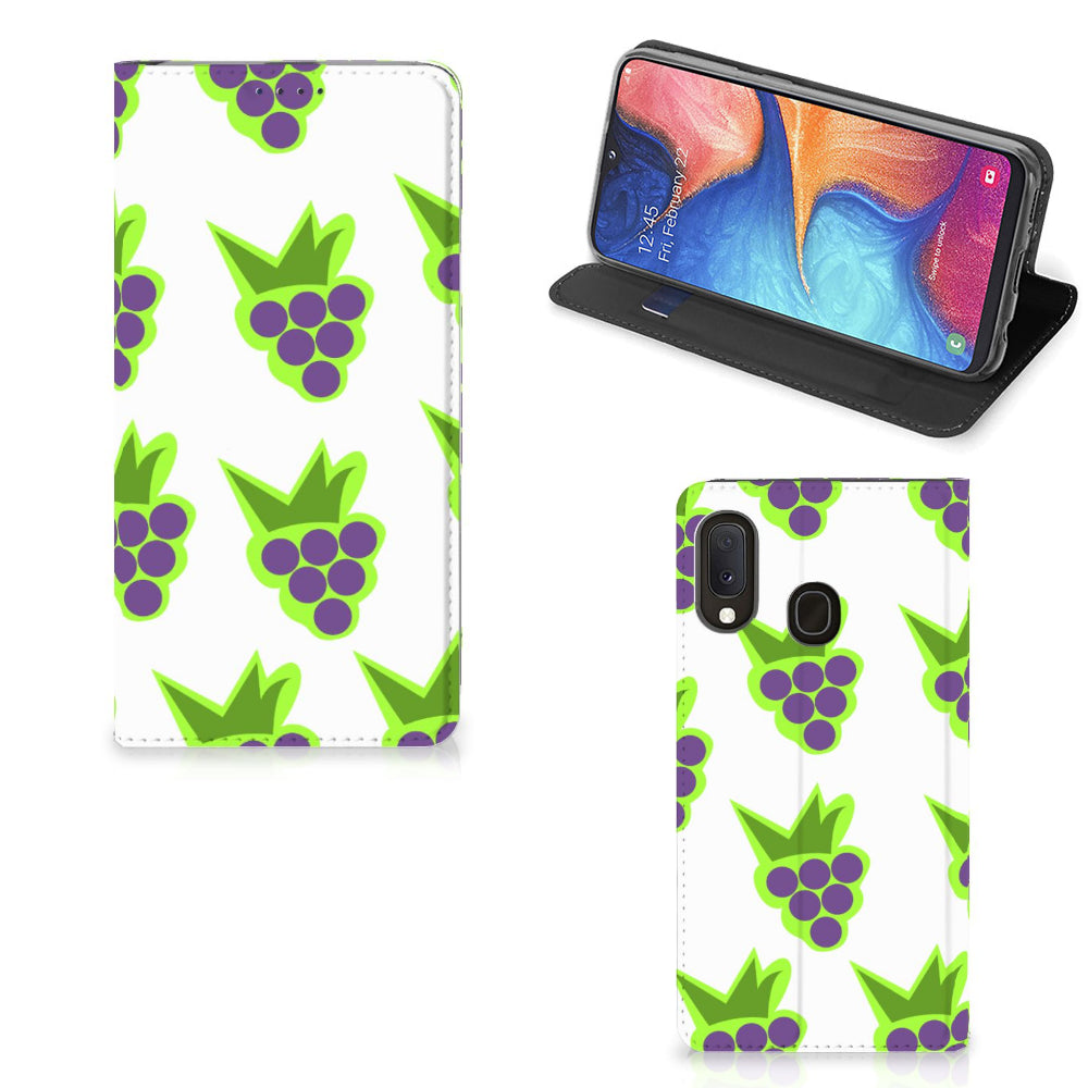 Samsung Galaxy A20e Flip Style Cover Druiven