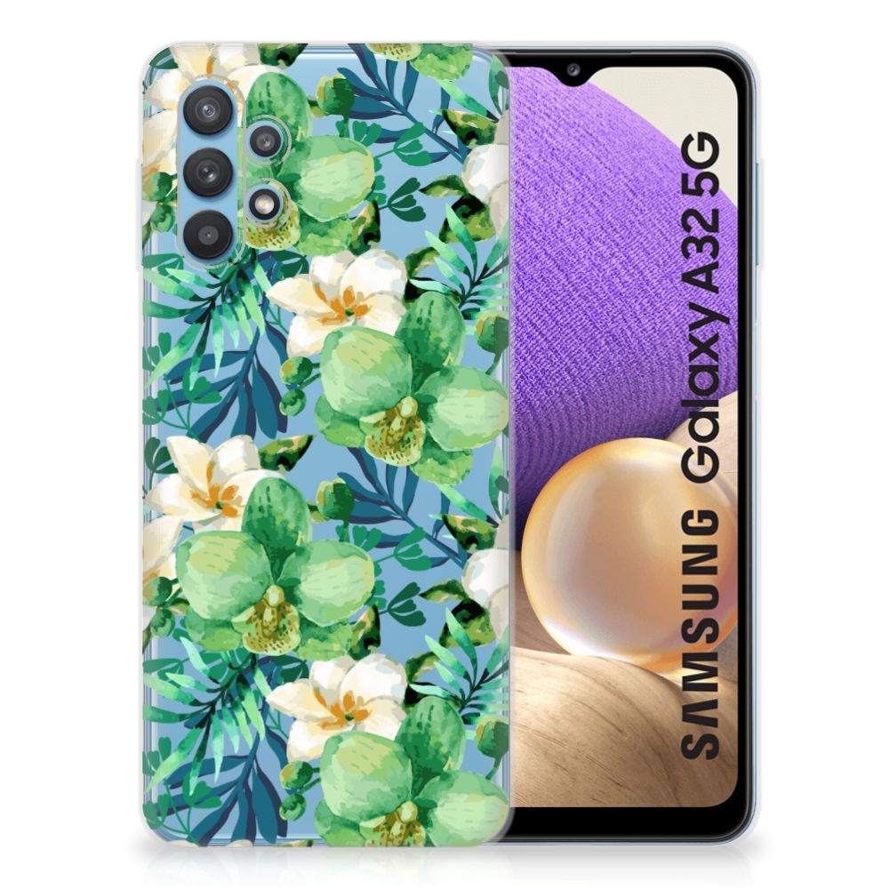 Samsung Galaxy A32 5G TPU Case Orchidee Groen B2C Telecom