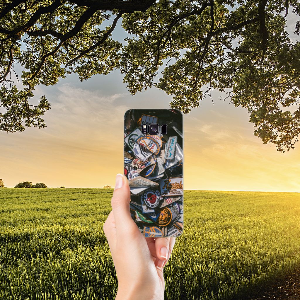 Samsung Galaxy S8 Plus Siliconen Hoesje met foto Badges