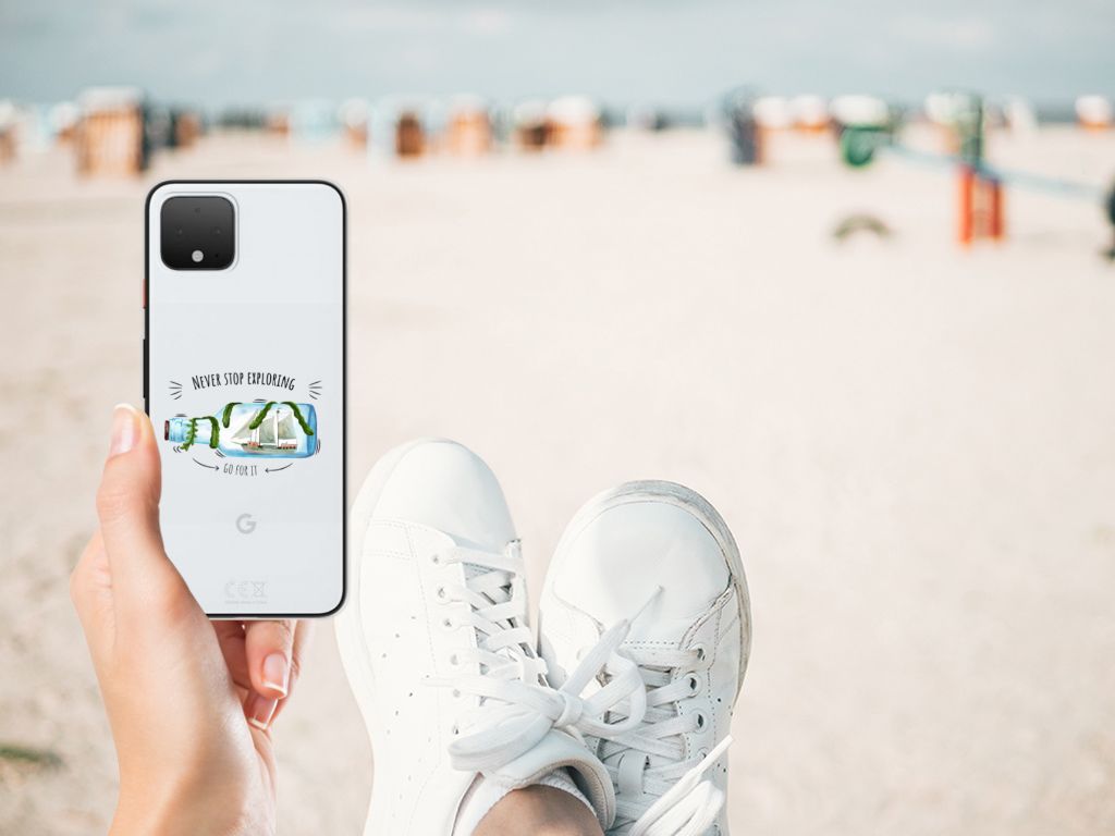 Google Pixel 4 Telefoonhoesje met Naam Boho Bottle