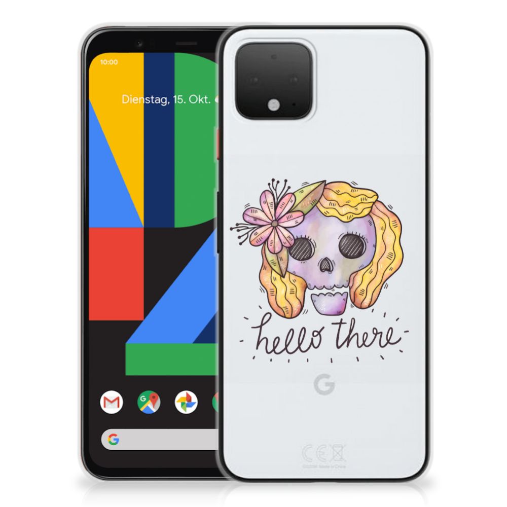 Silicone Back Case Google Pixel 4 Boho Skull B2C Telecom