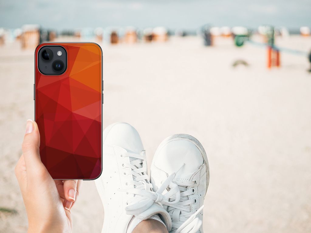 Backcover voor iPhone 15 Plus Polygon Red B2C Telecom