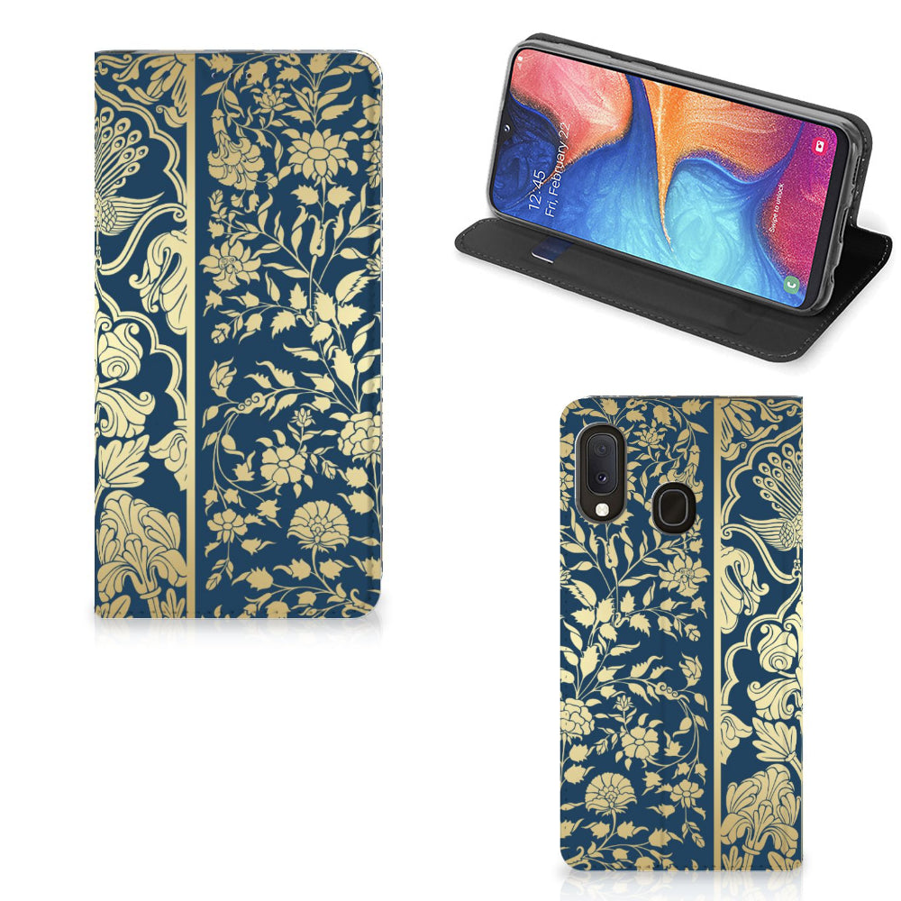 Samsung Galaxy A20e Smart Cover Beige Flowers