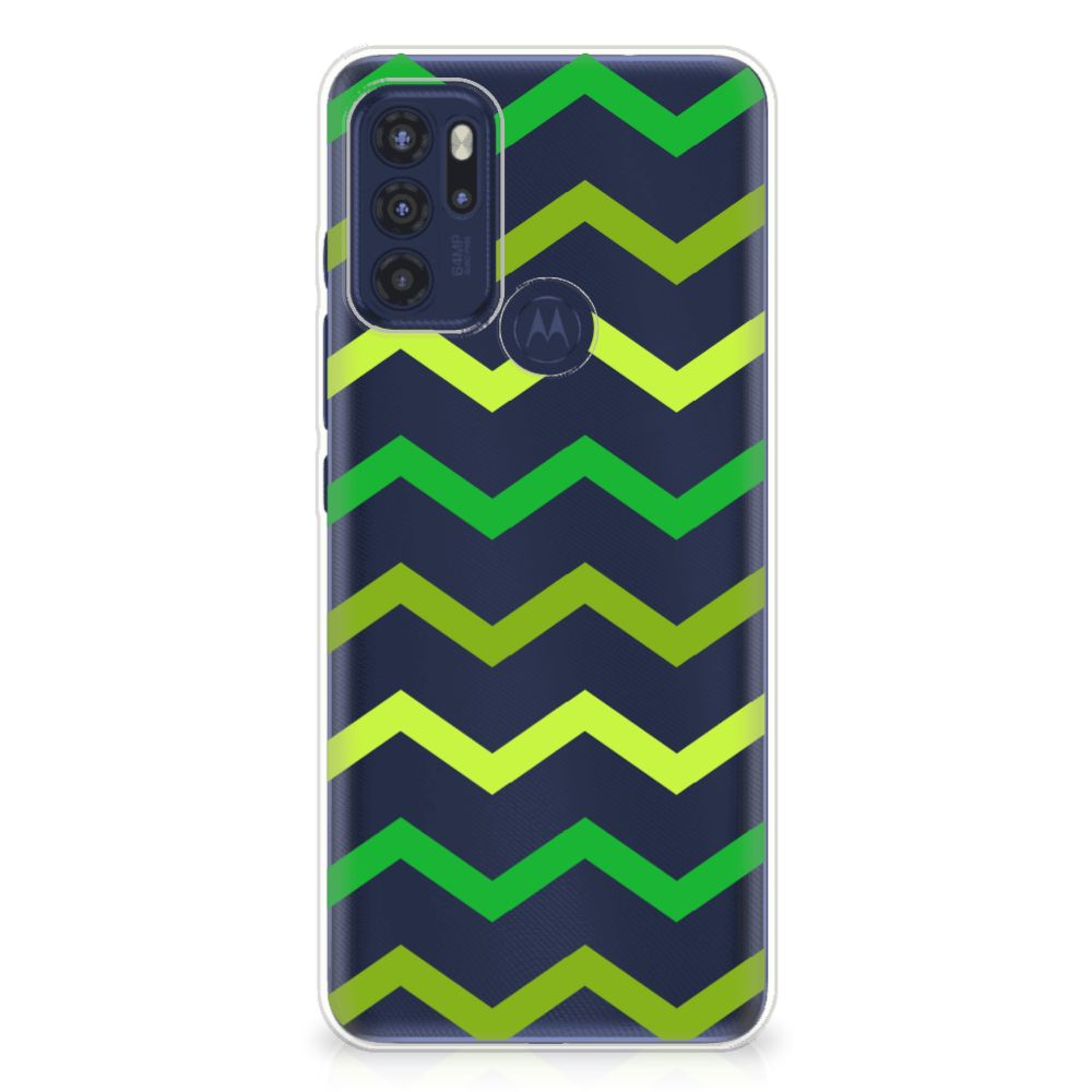 Motorola Moto G60s TPU bumper Zigzag Groen